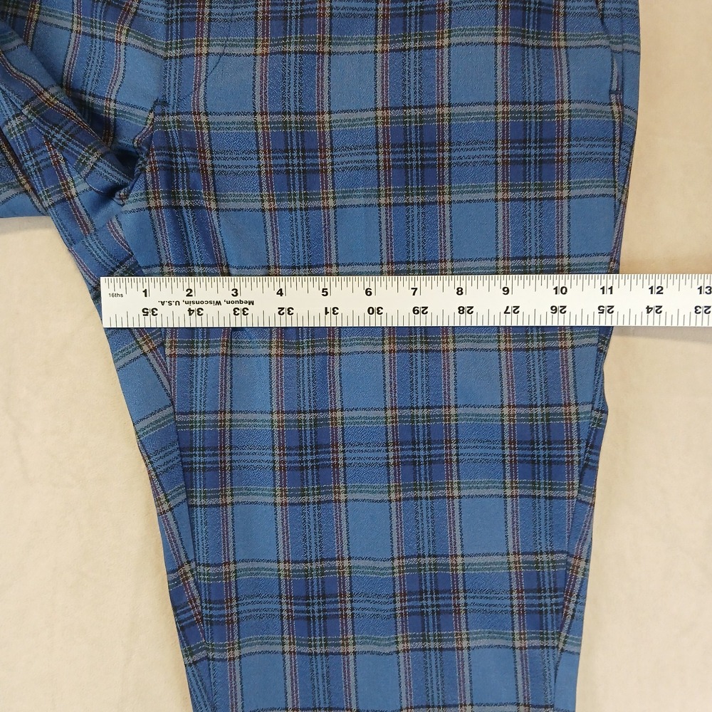 Topman 32x28 Mens Pants Trousers Slacks Plaid Slim London - Picture 3 of 11